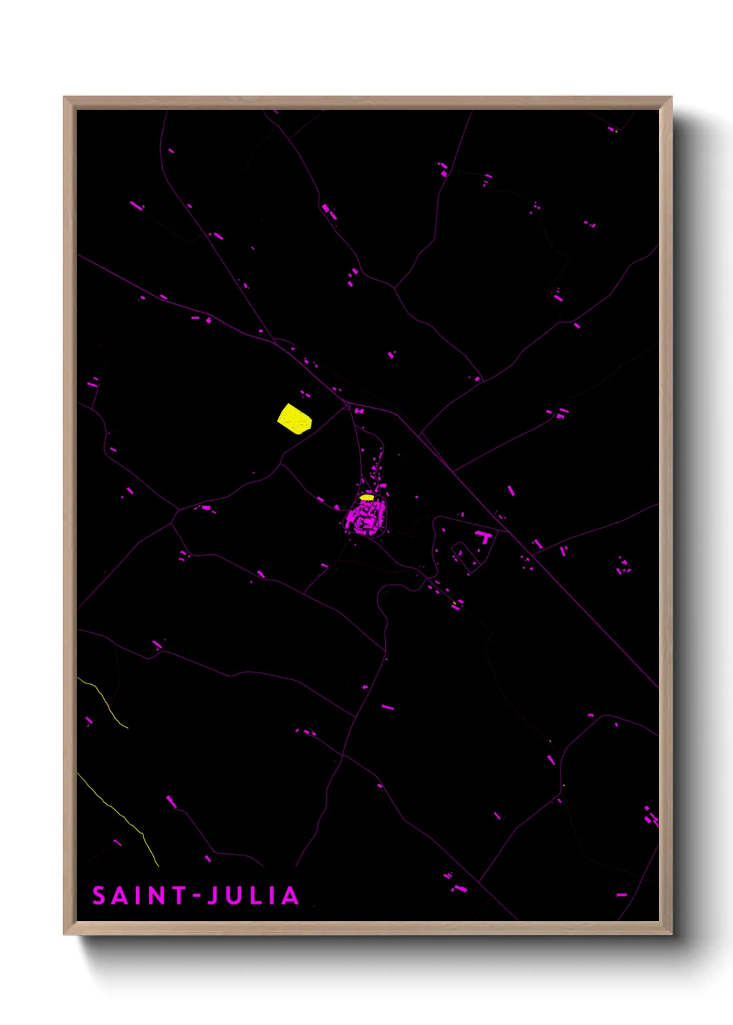 Une affiche de carte sur Saint-Julia