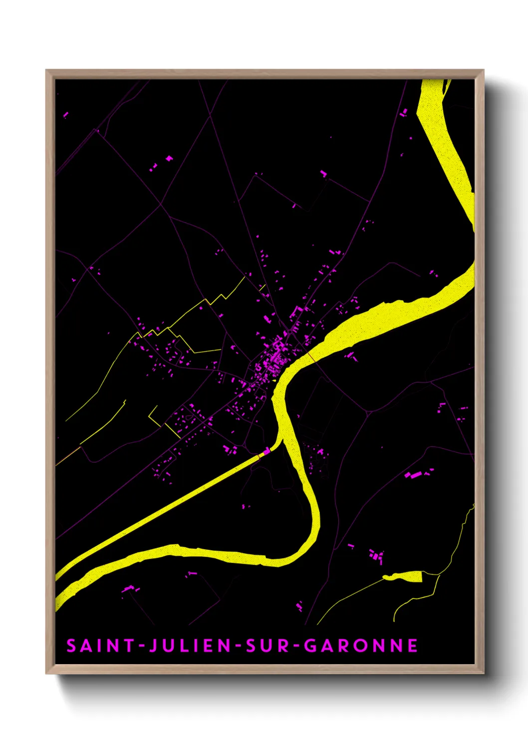 Une affiche de carte sur Saint-Julien-sur-Garonne