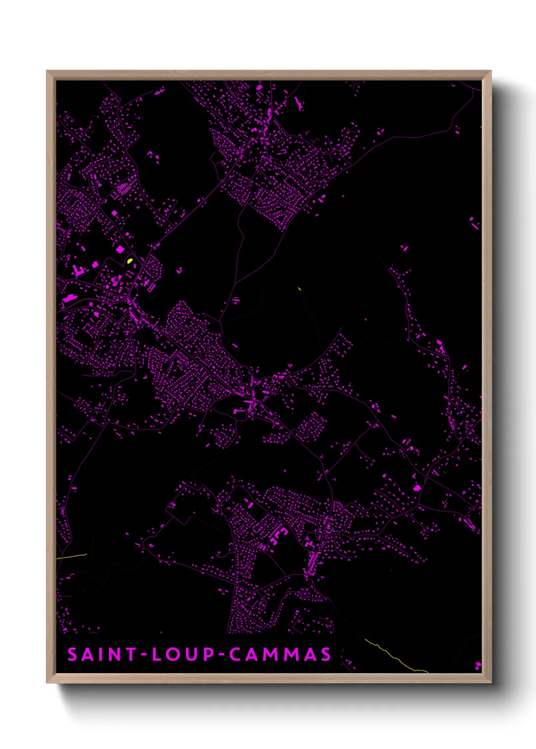 Une affiche de carte sur Saint-Loup-Cammas