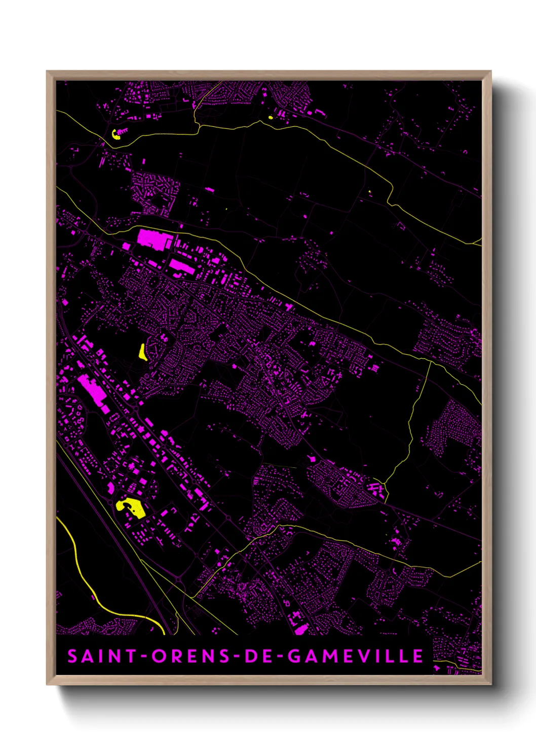 Un poster carteSaint-Orens-de-Gameville
