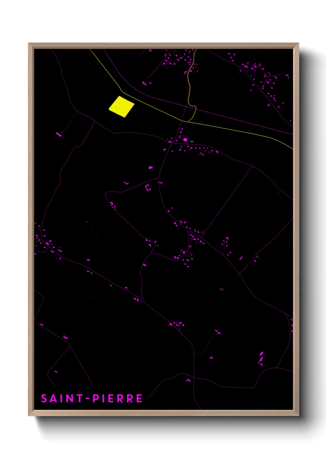 Une affiche de carte sur Saint-Pierre