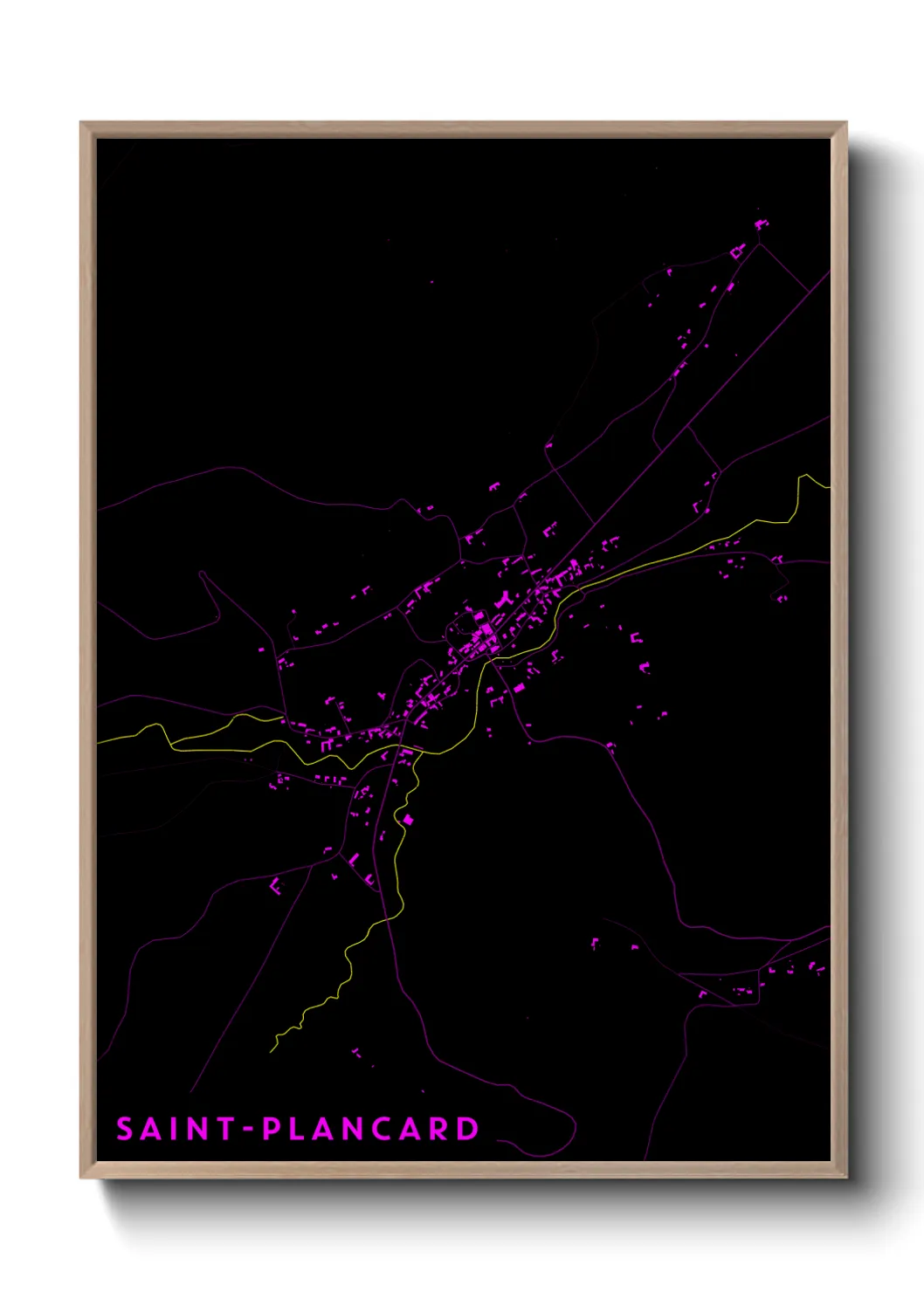 Une affiche de carte sur Saint-Plancard