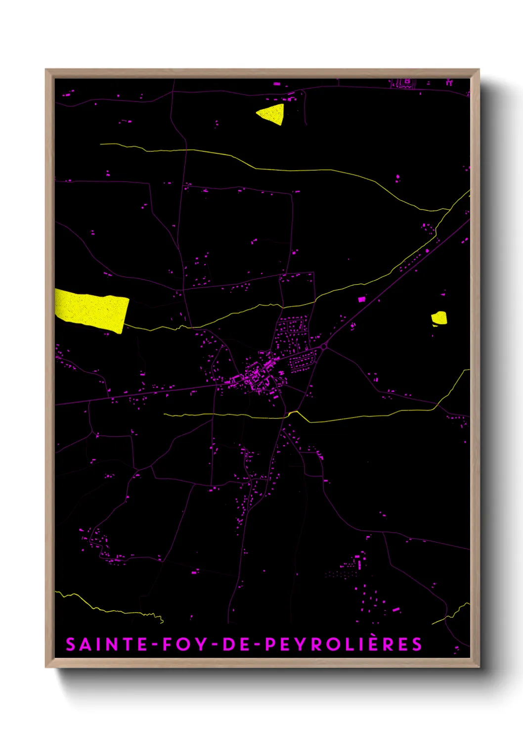 Une affiche de carte sur Sainte-Foy-de-Peyrolières