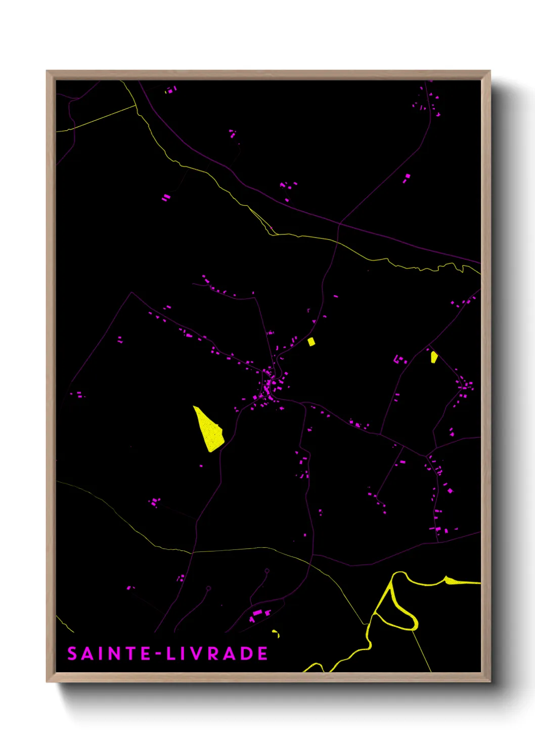 Une affiche de carte sur Sainte-Livrade