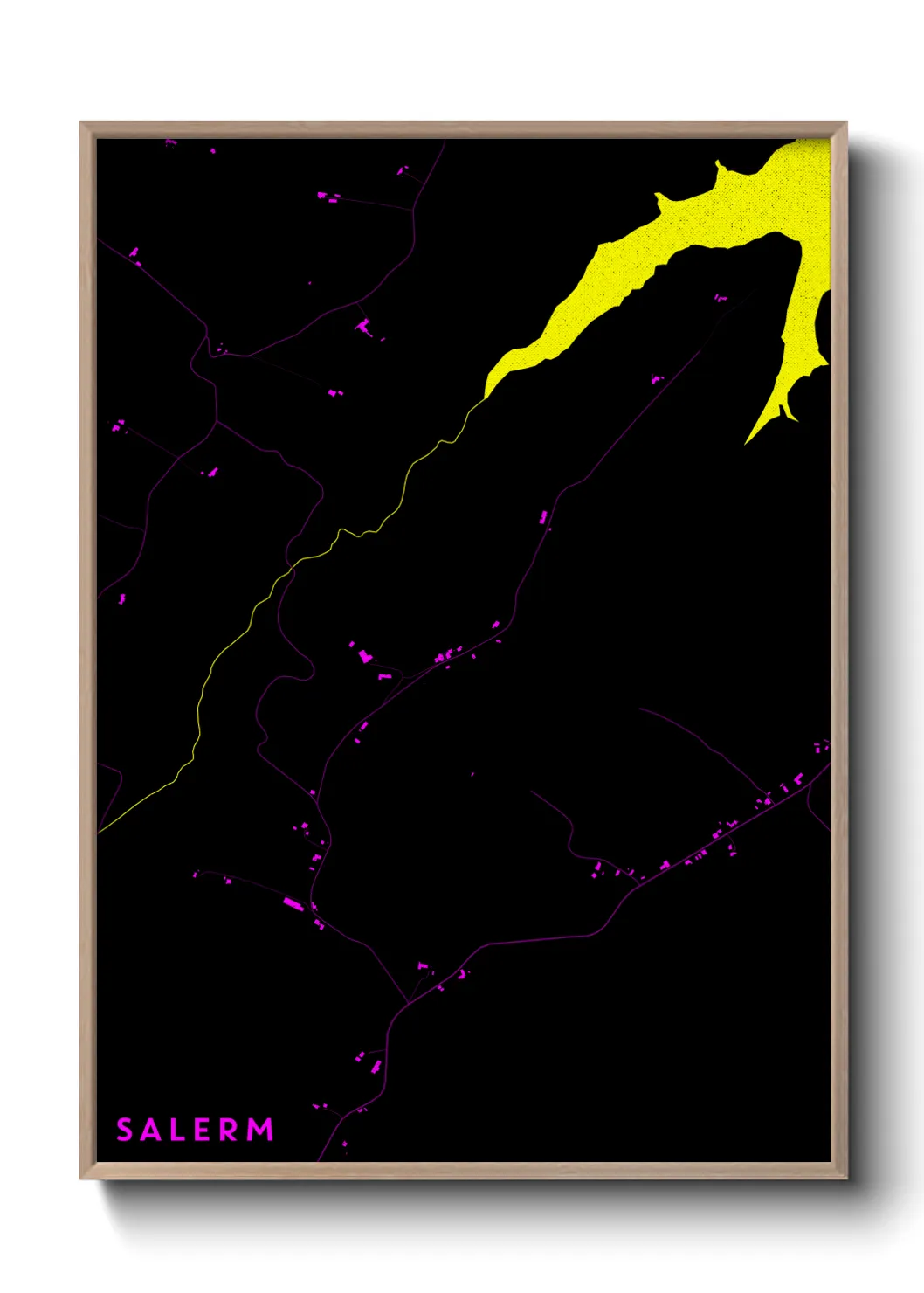 Une affiche de carte sur Salerm