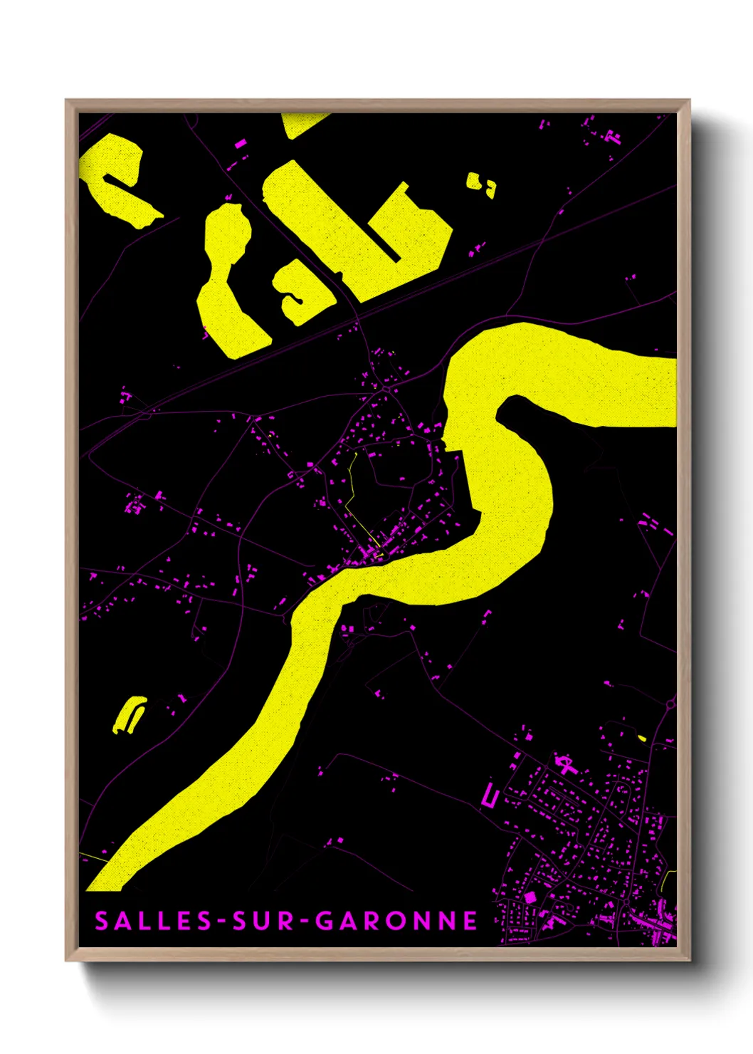 Une affiche de carte sur Salles-sur-Garonne