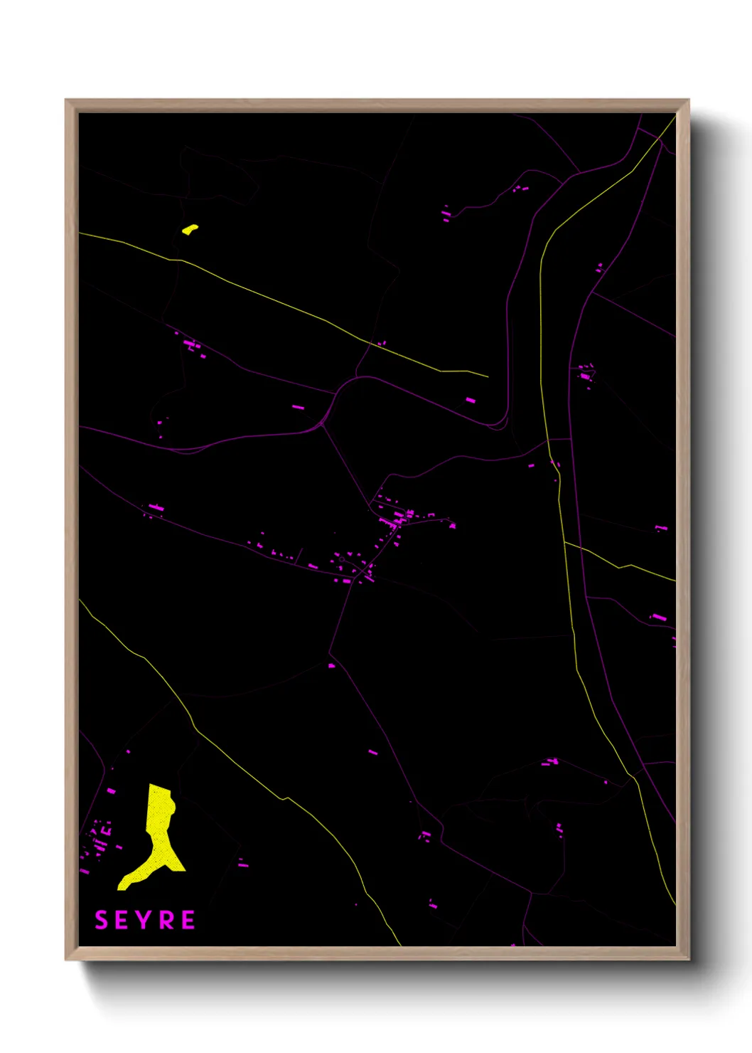 Une affiche de carte sur Seyre