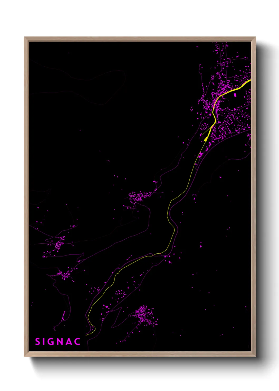 Une affiche de carte sur Signac