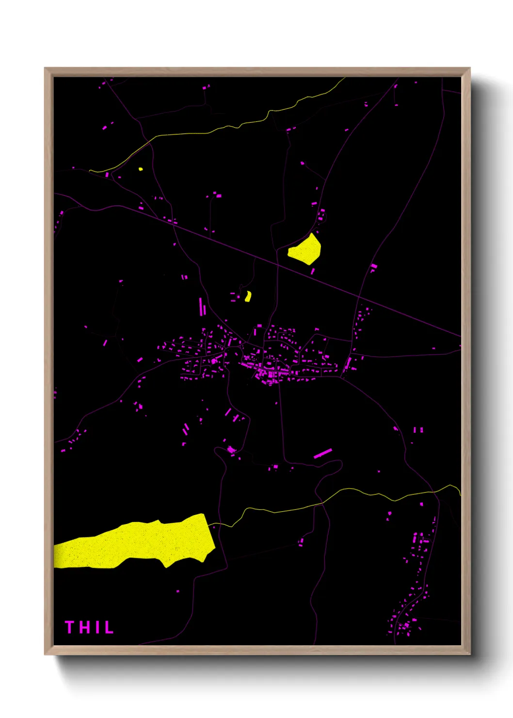 Une affiche de carte sur Thil