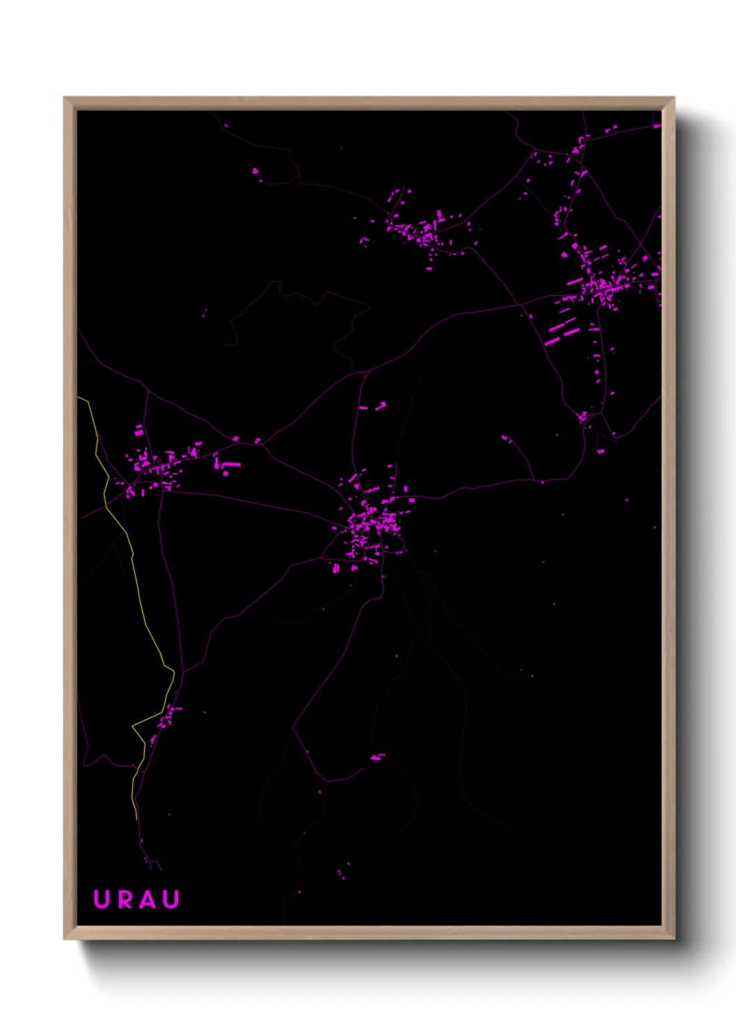 Une affiche de carte sur Urau