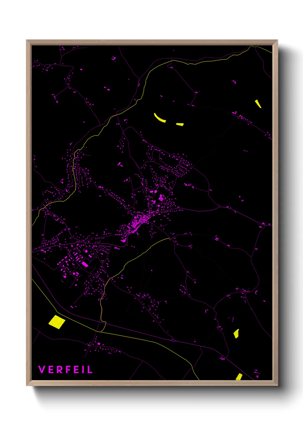Une affiche de carte sur Verfeil