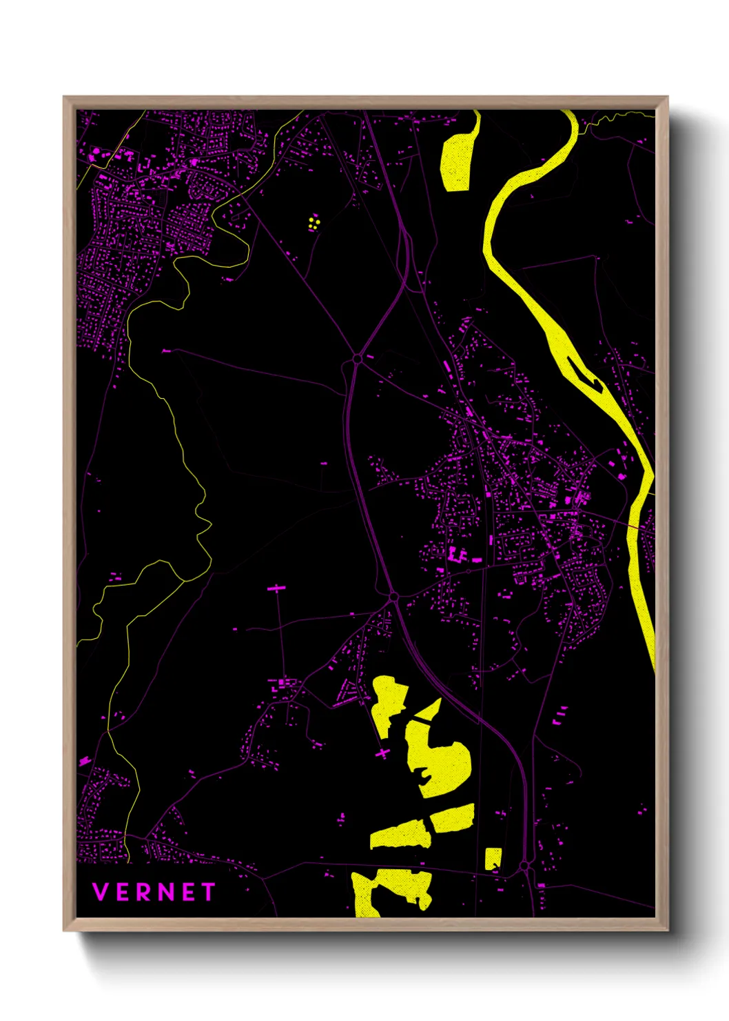 Une affiche de carte sur Vernet