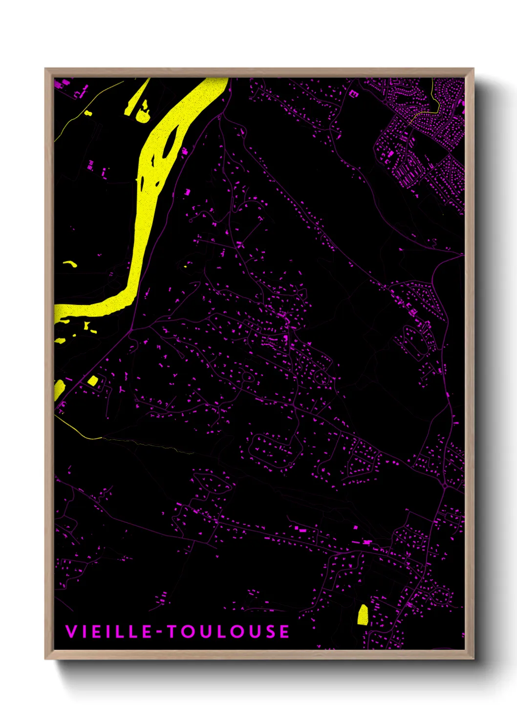 Une affiche de carte sur Vieille-Toulouse