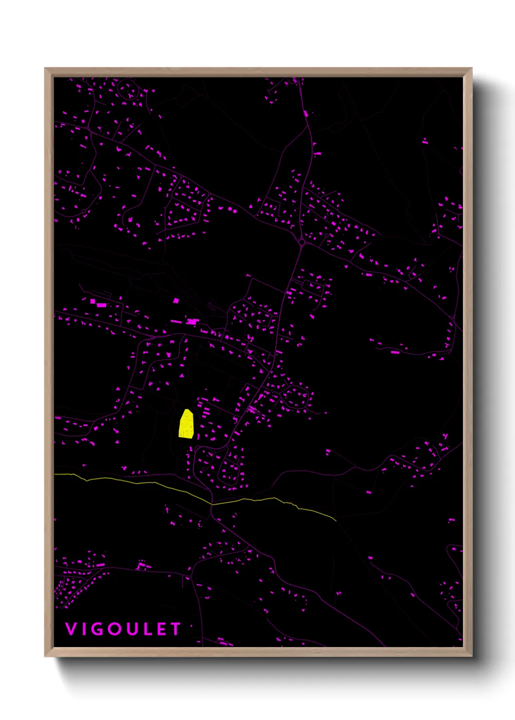 Une affiche de carte sur Vigoulet