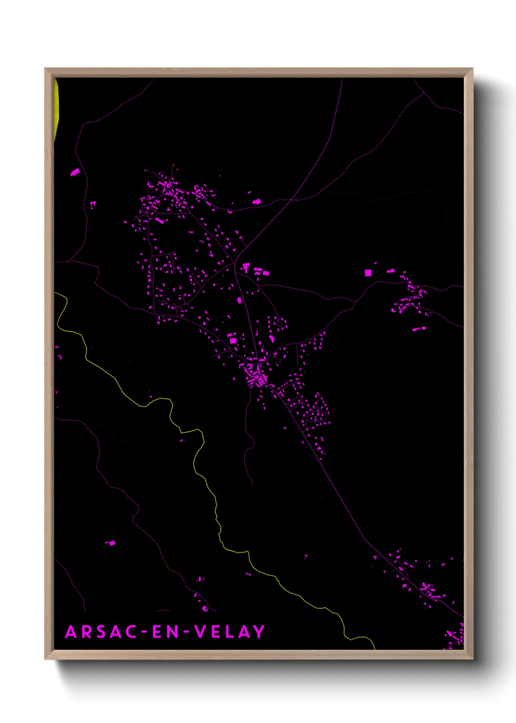 Une affiche de carte sur Arsac-en-Velay