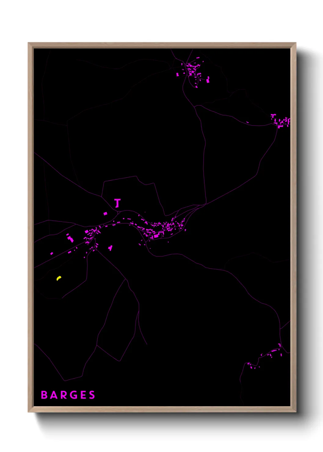 Une affiche de carte sur Barges