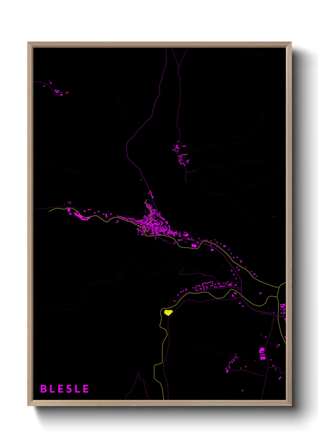 Une affiche de carte sur Blesle