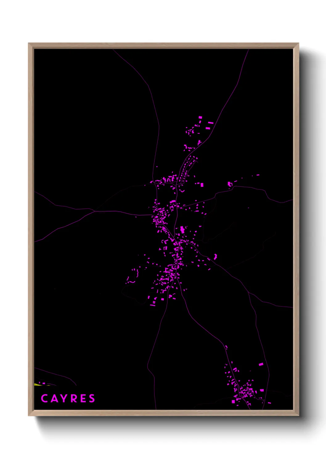 Une affiche de carte sur Cayres