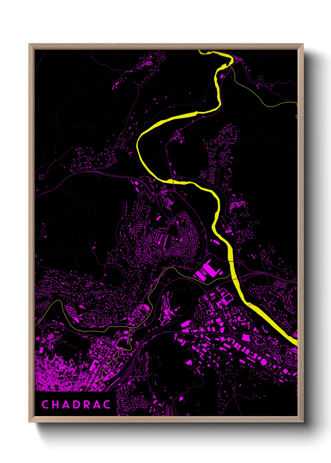 Une affiche de carte sur Chadrac