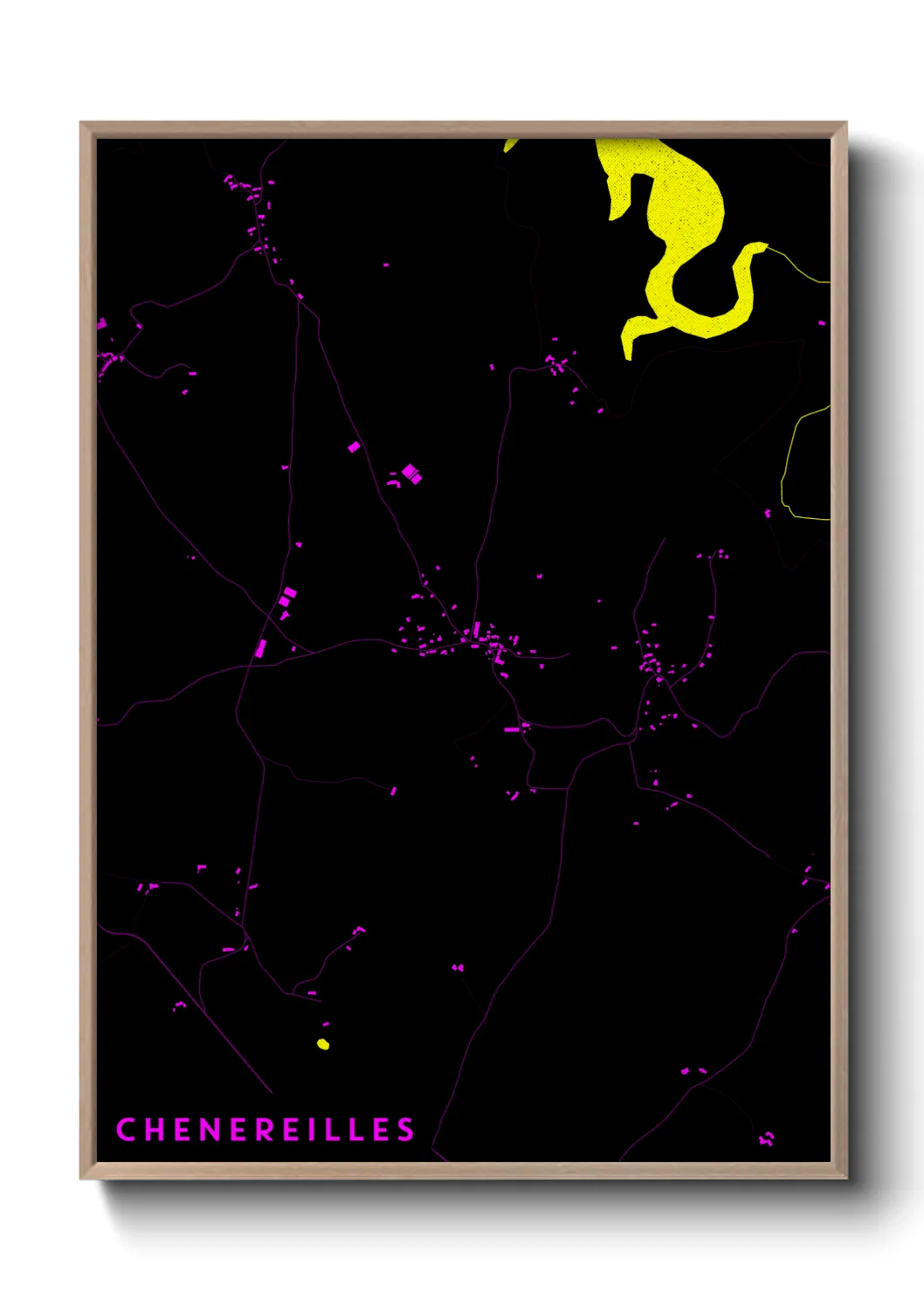 Une affiche de carte sur Chenereilles