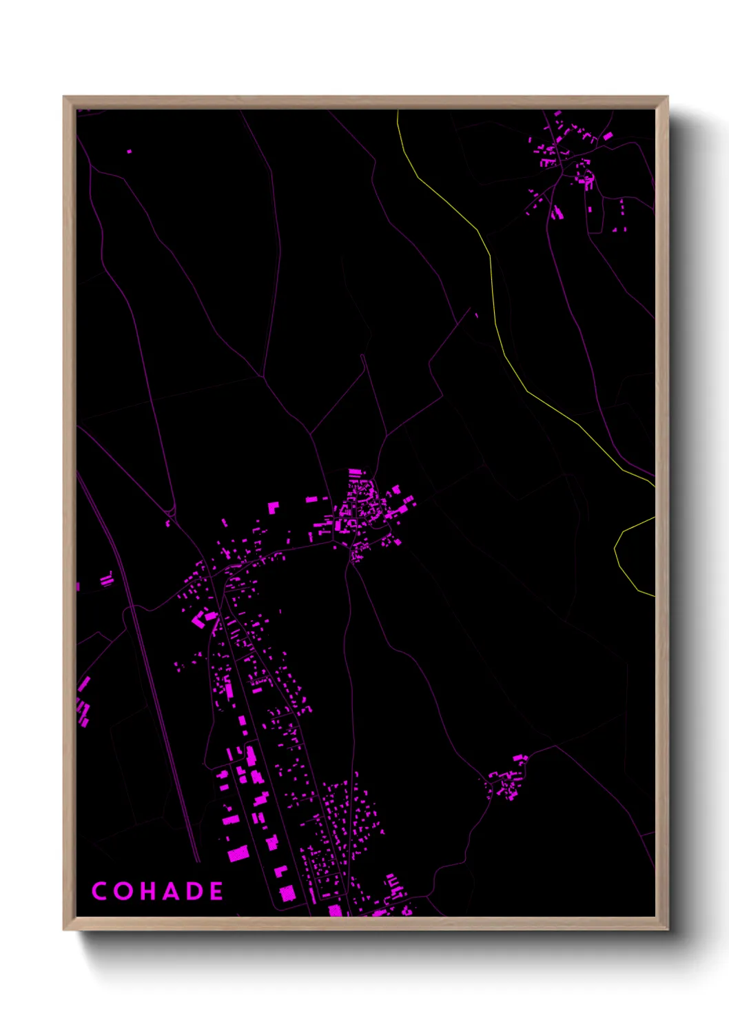 Une affiche de carte sur Cohade