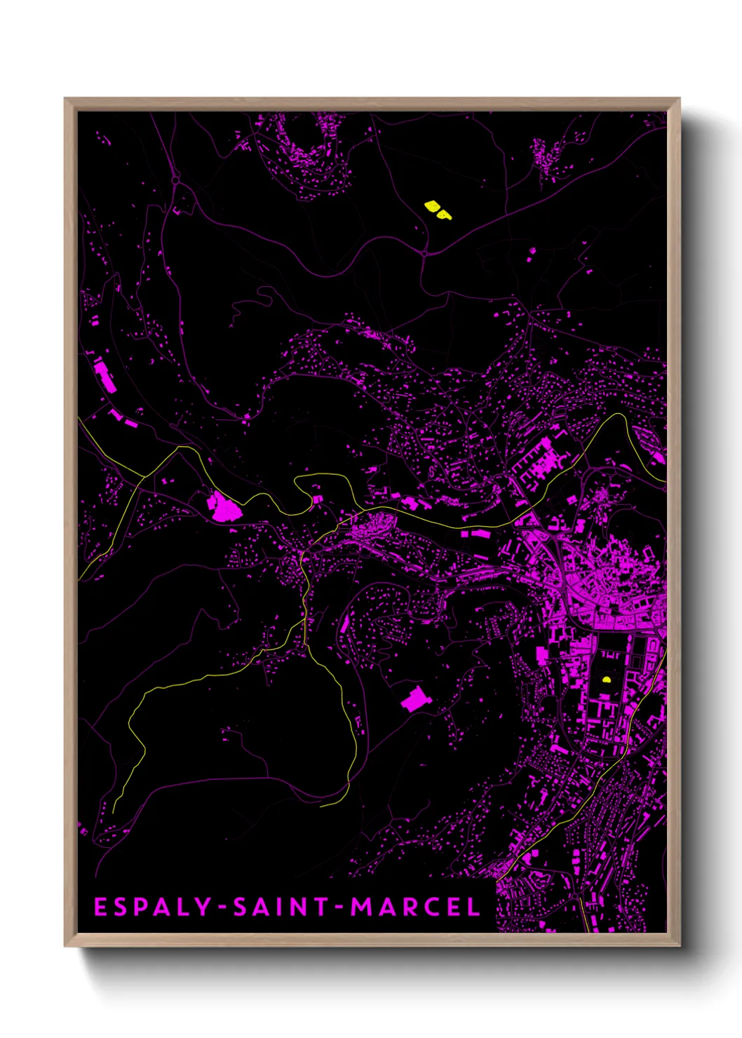 Un poster carteEspaly-Saint-Marcel