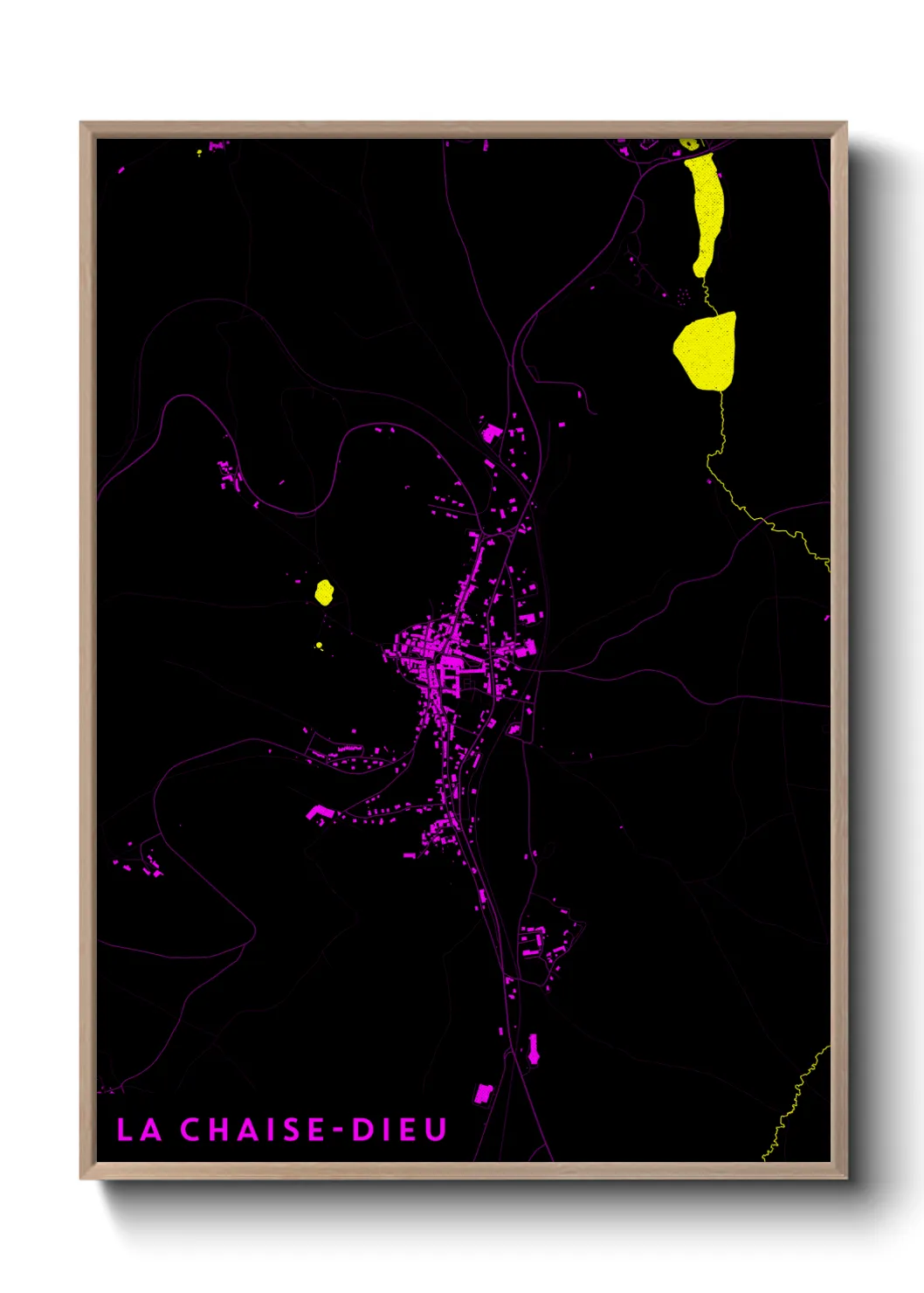 Une affiche de carte sur La Chaise-Dieu