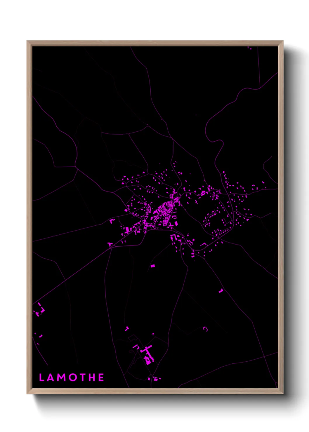 Une affiche de carte sur Lamothe