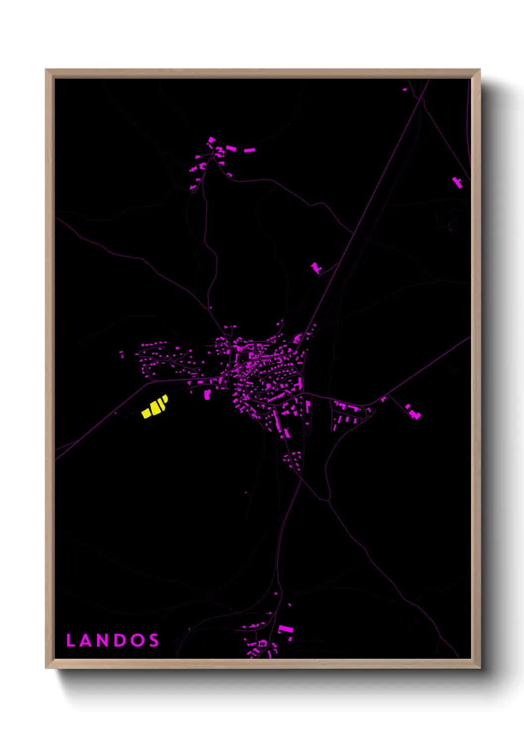 Une affiche de carte sur Landos