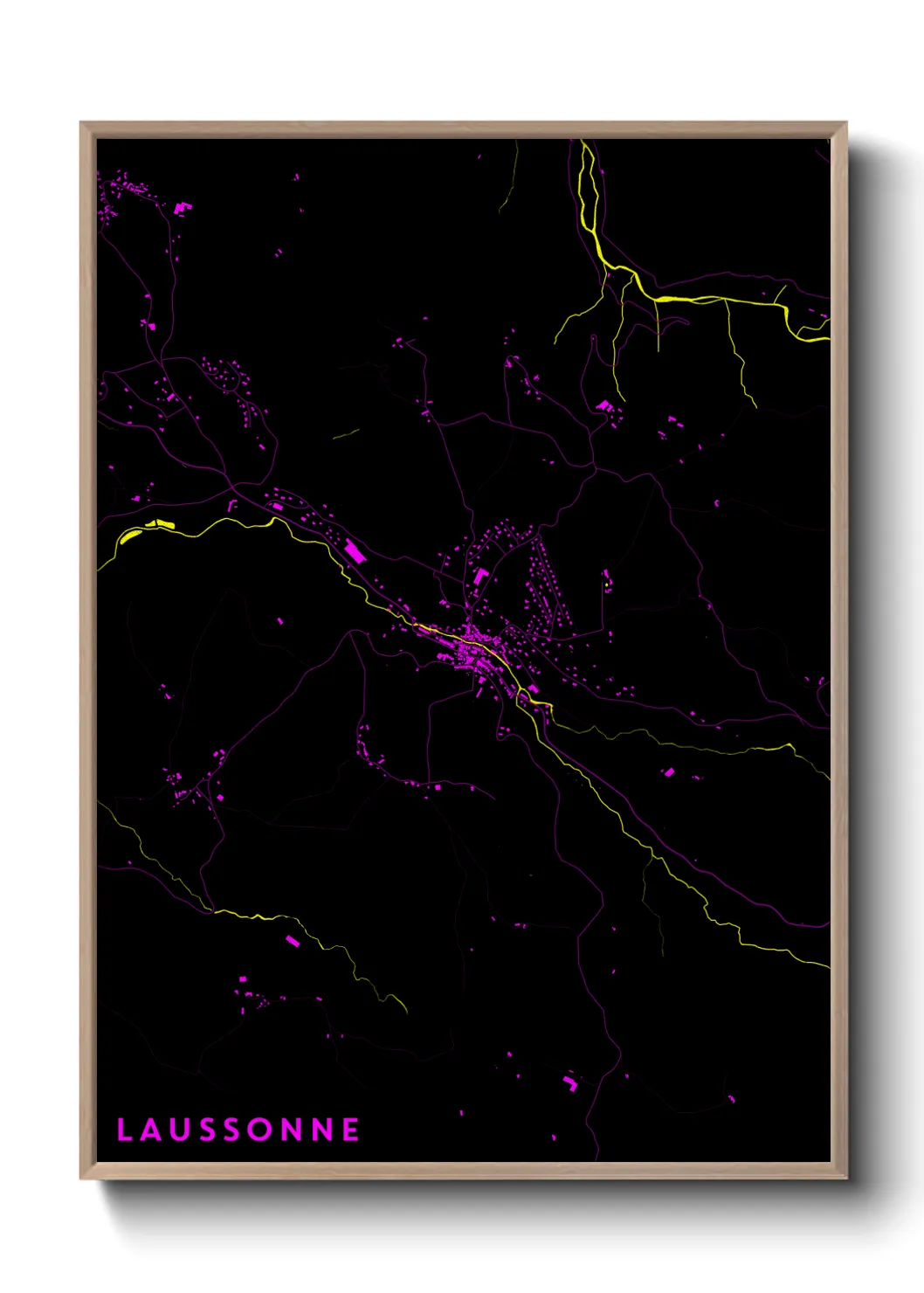 Une affiche de carte sur Laussonne