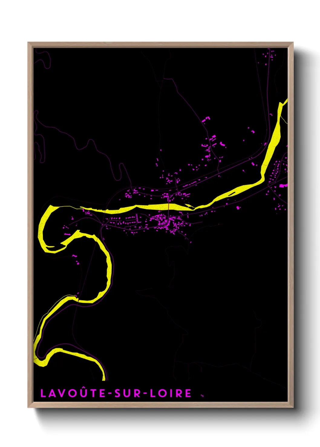 Une affiche de carte sur Lavoûte-sur-Loire