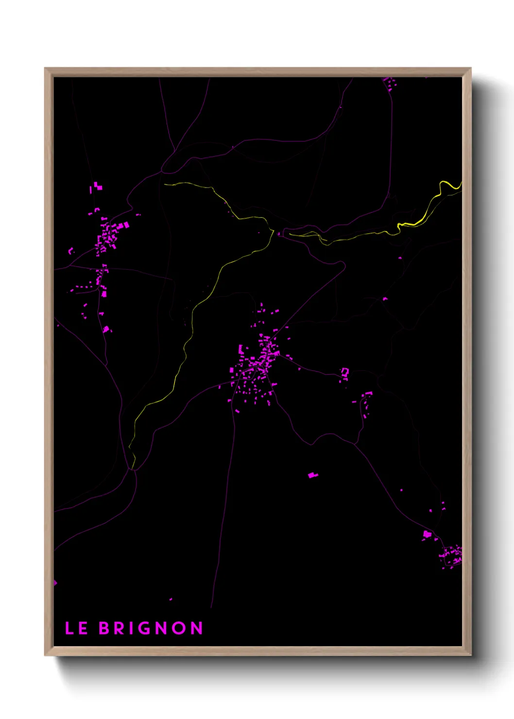 Une affiche de carte sur Le Brignon