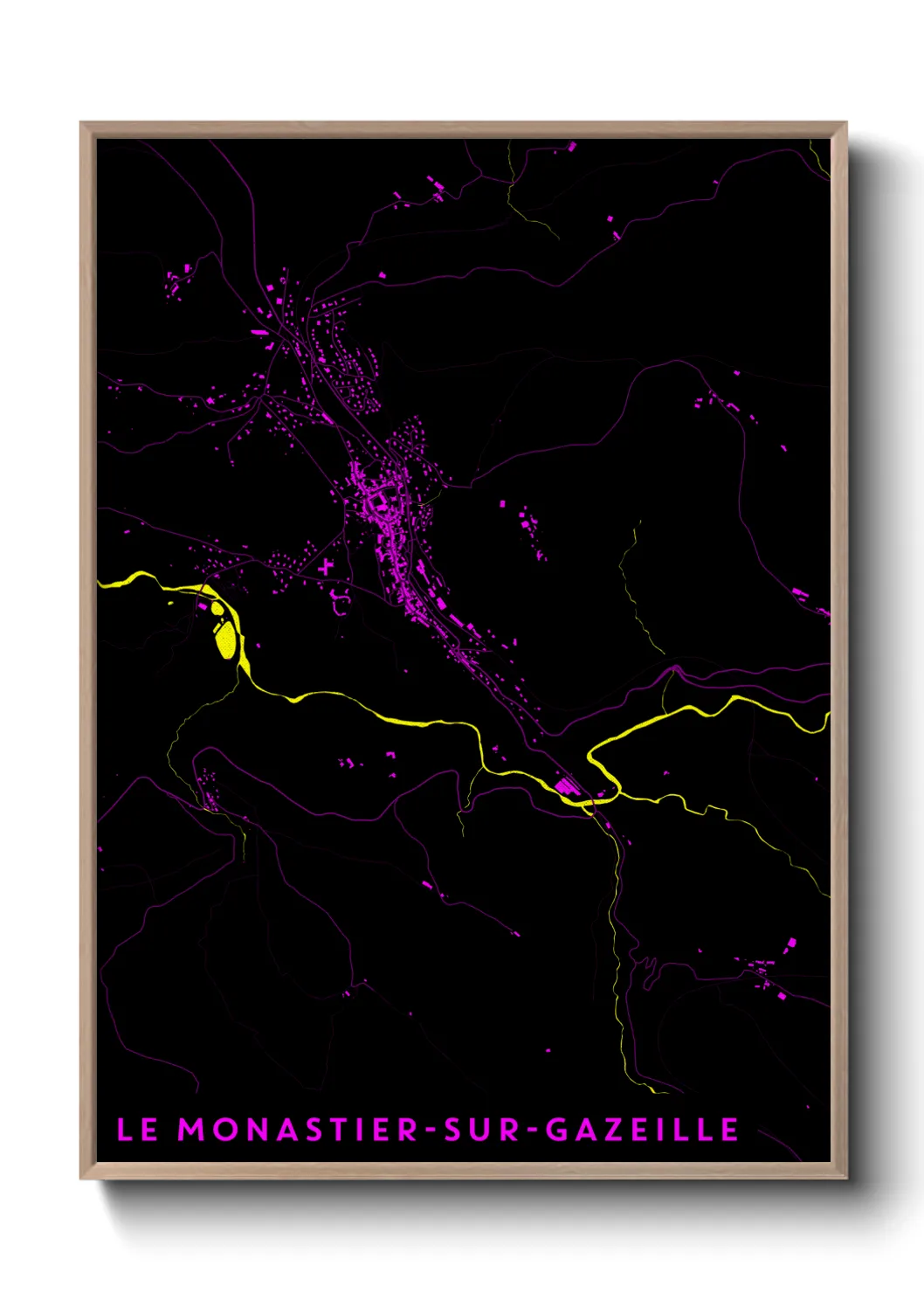Une affiche de carte sur Le Monastier-sur-Gazeille