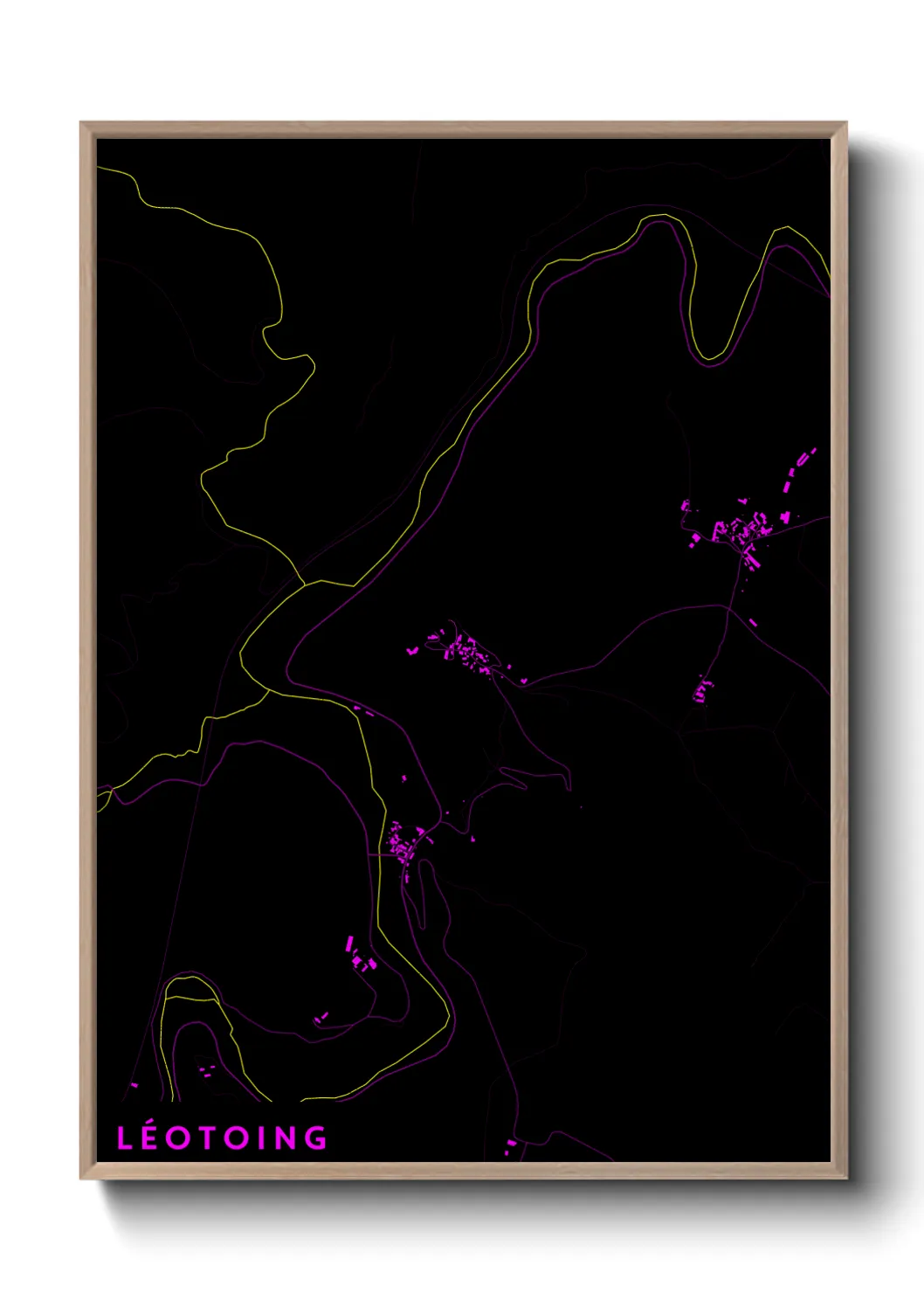 Une affiche de carte sur Léotoing