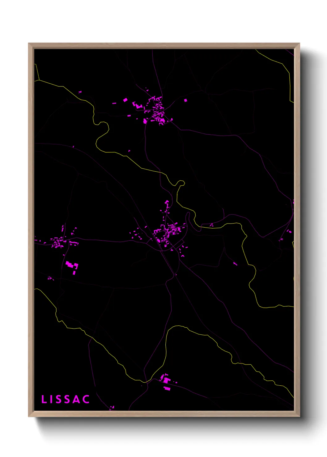 Une affiche de carte sur Lissac