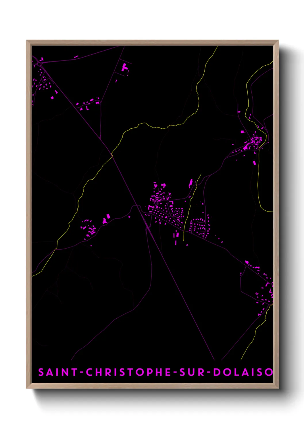 Une affiche de carte sur Saint-Christophe-sur-Dolaison