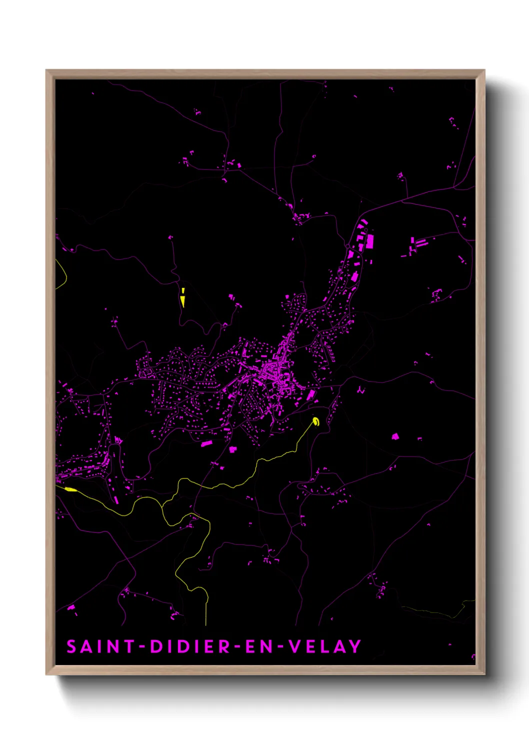 Une affiche de carte sur Saint-Didier-en-Velay