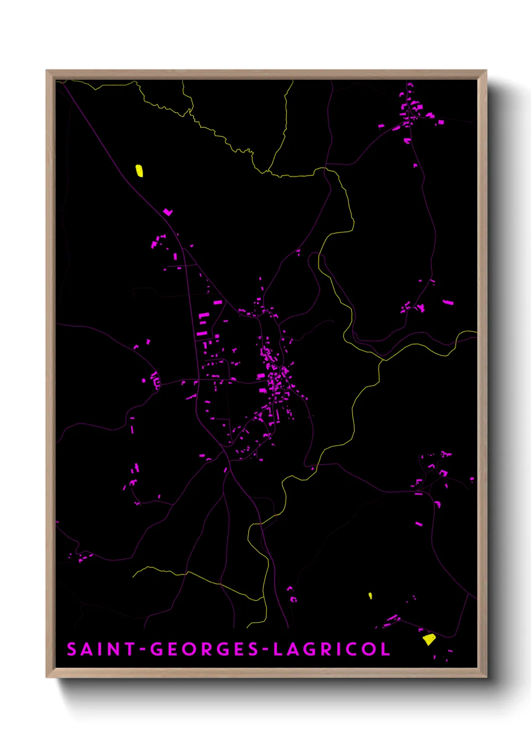 Une affiche de carte sur Saint-Georges-Lagricol