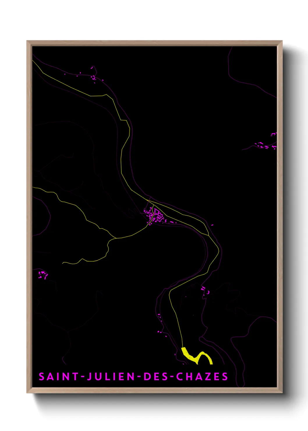 Un poster carteSaint-Julien-des-Chazes