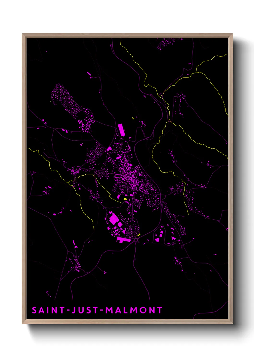 Un poster carteSaint-Just-Malmont