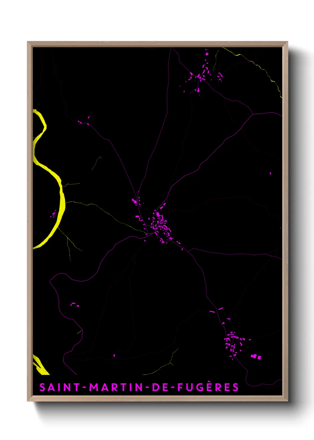Un poster carteSaint-Martin-de-Fugères