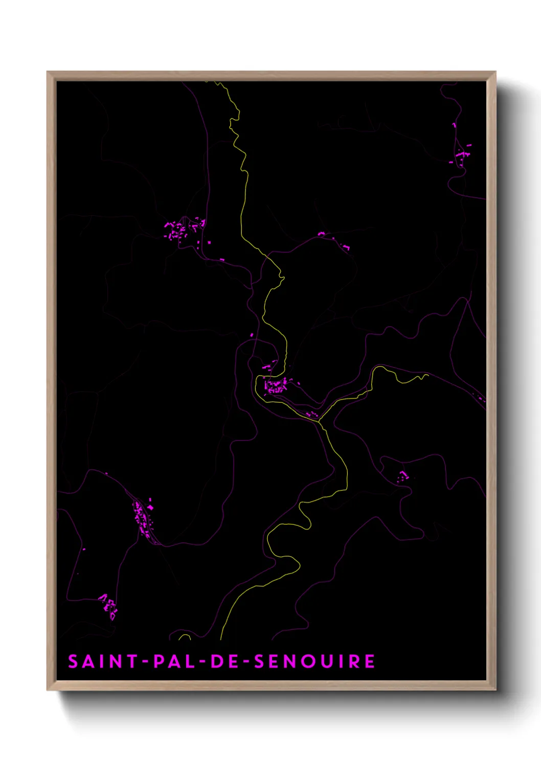 Une affiche de carte sur Saint-Pal-de-Senouire