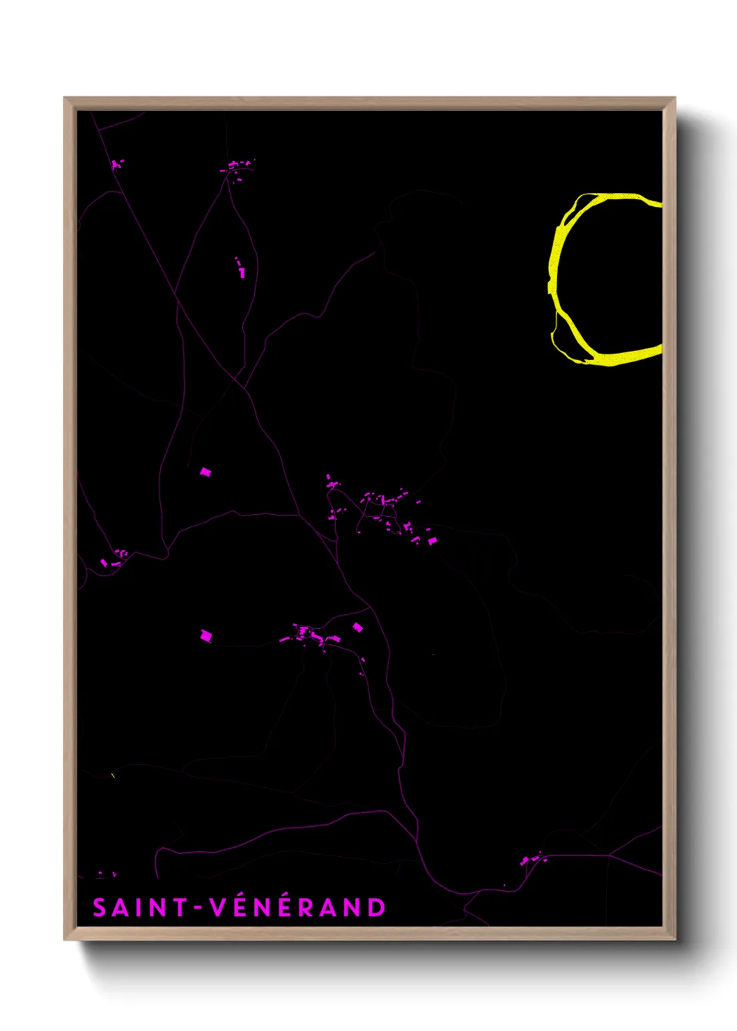 Une affiche de carte sur Saint-Vénérand