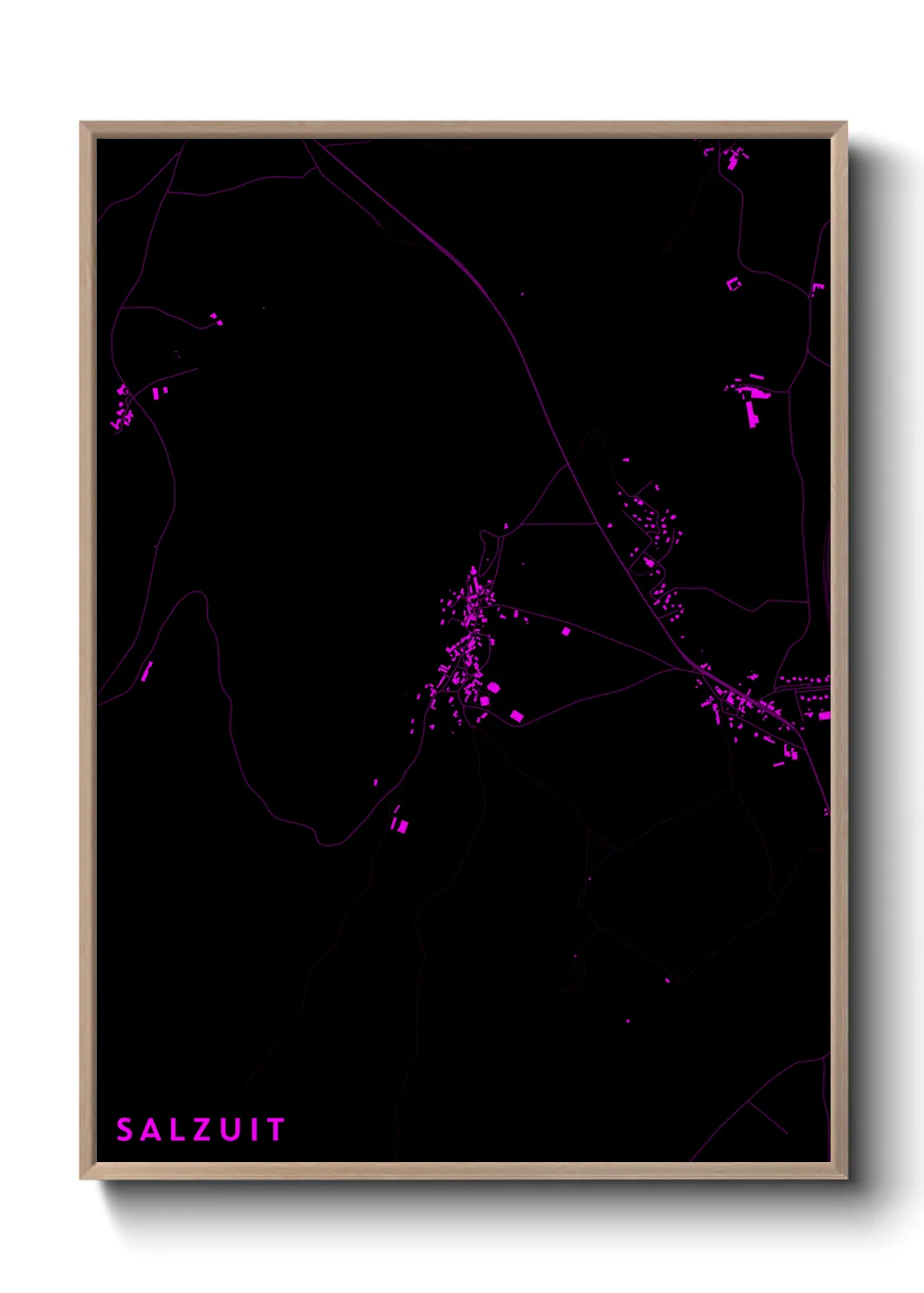 Une affiche de carte sur Salzuit