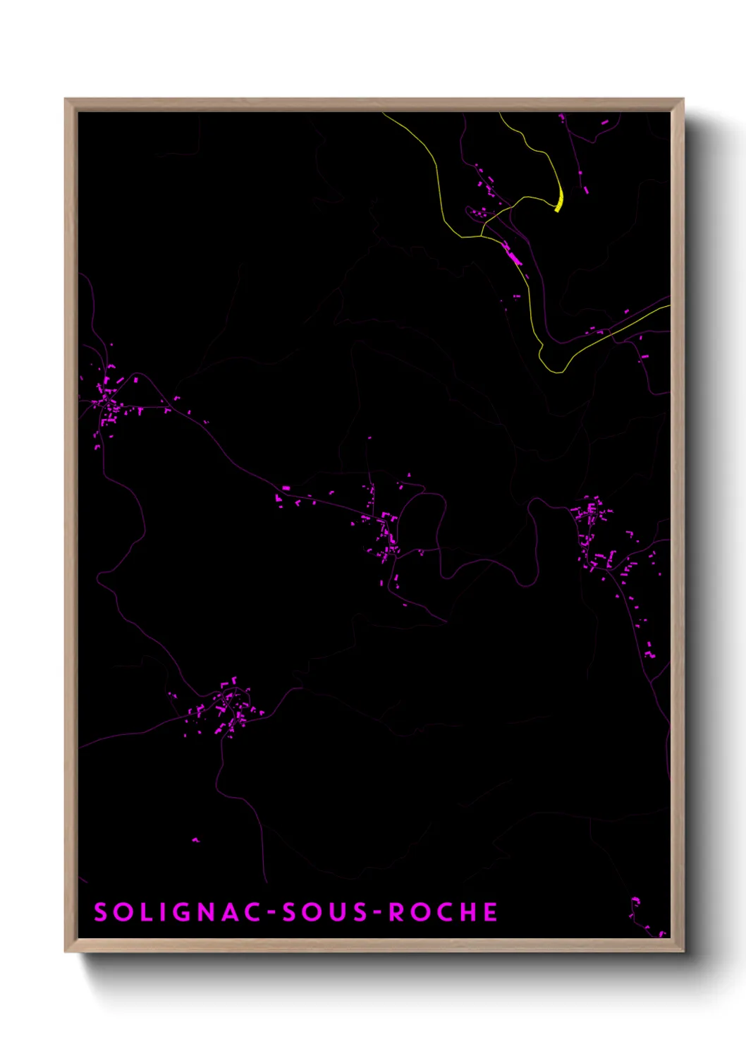 Une affiche de carte sur Solignac-sous-Roche