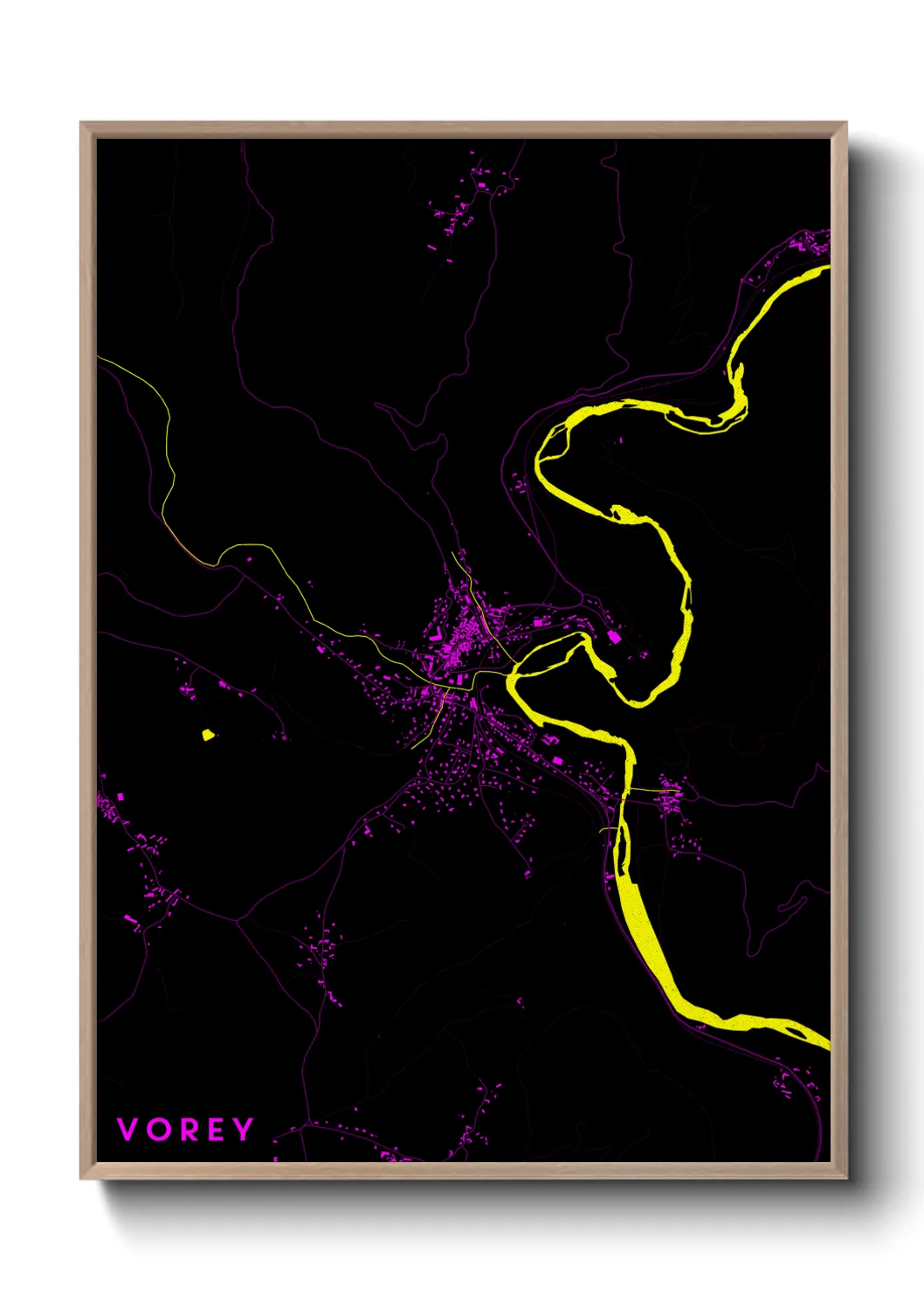 Une affiche de carte sur Vorey
