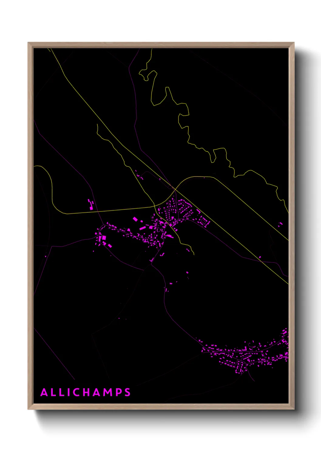 Une affiche de carte sur Allichamps