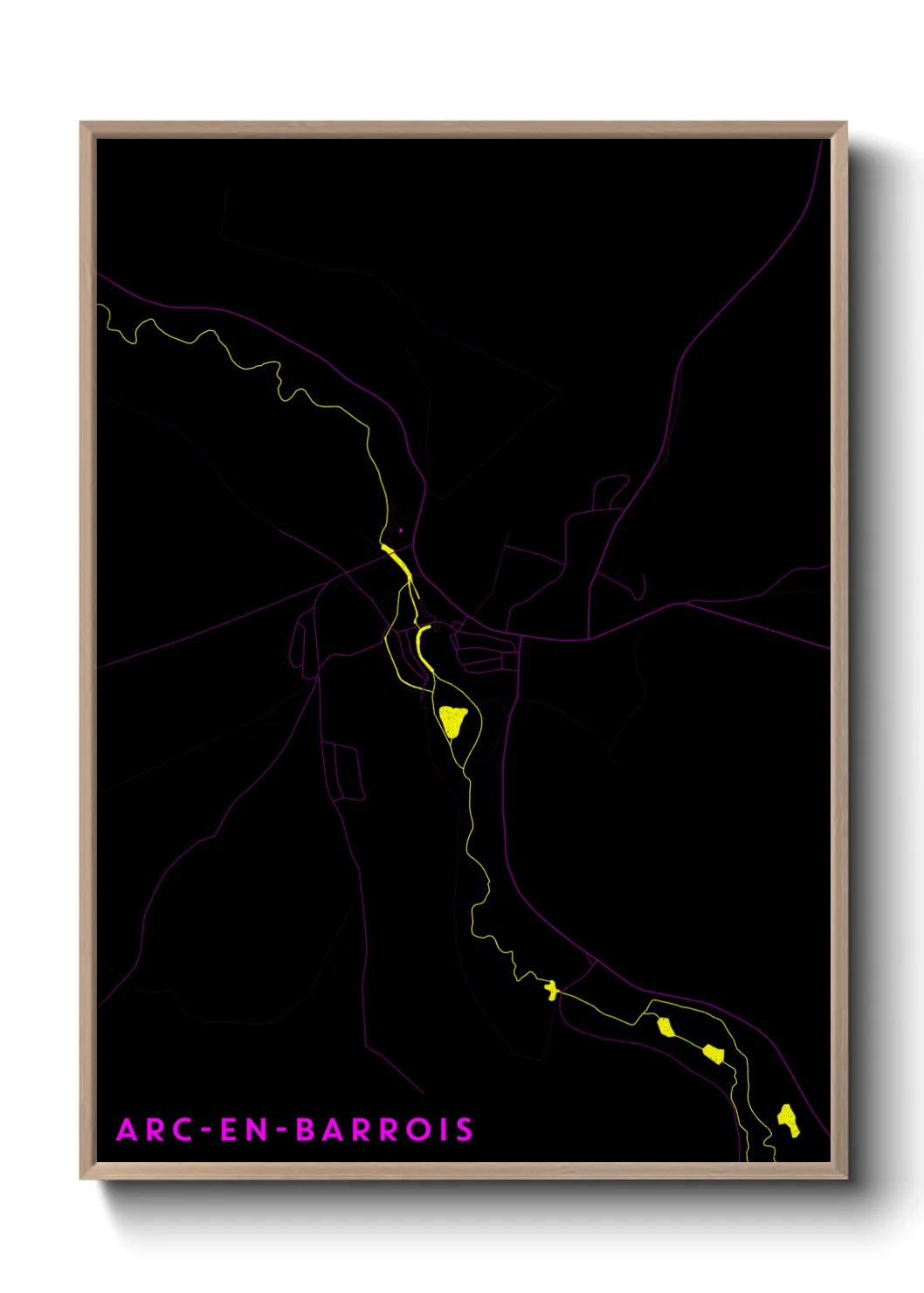 Une affiche de carte sur Arc-en-Barrois
