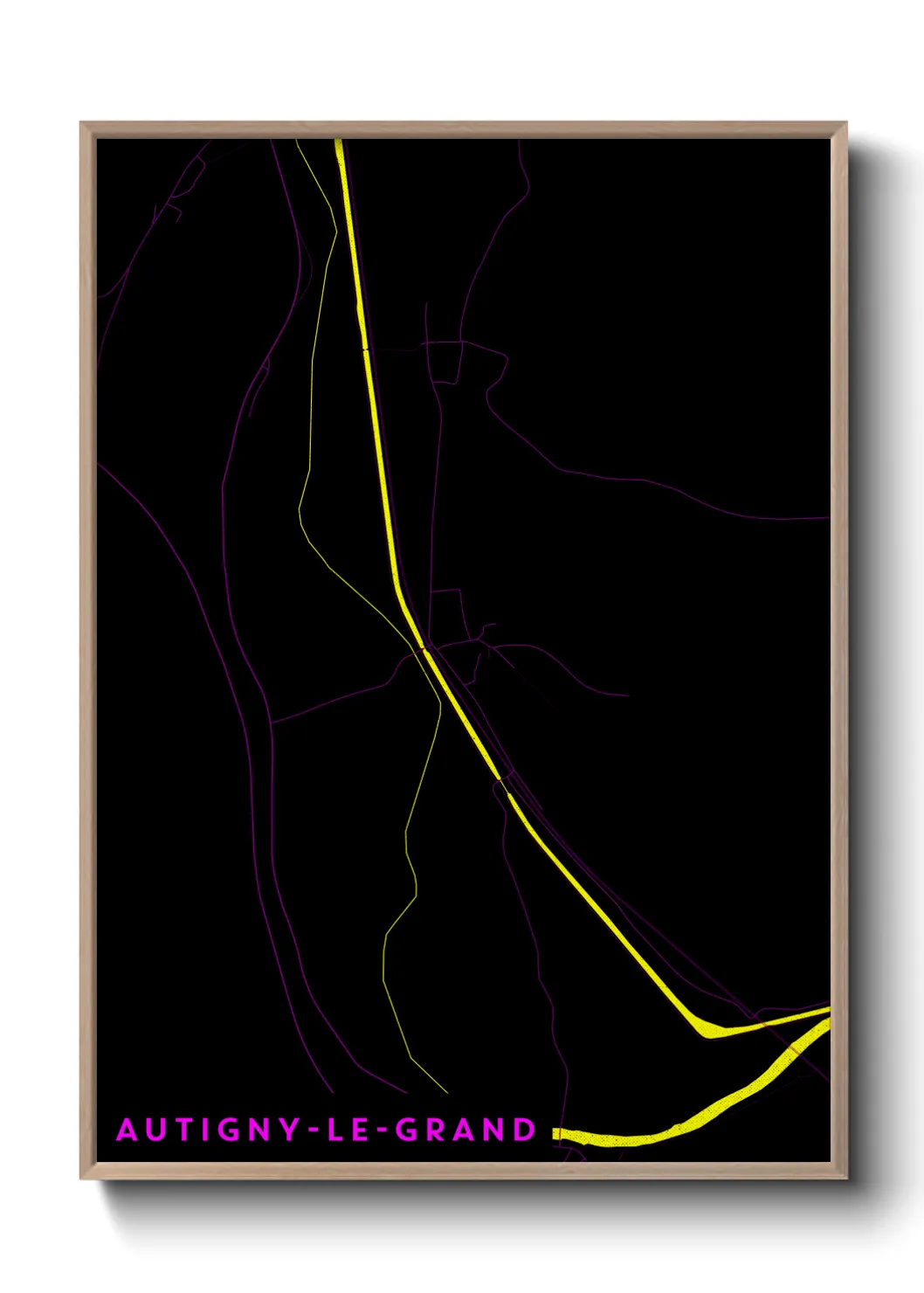 Une affiche de carte sur Autigny-le-Grand