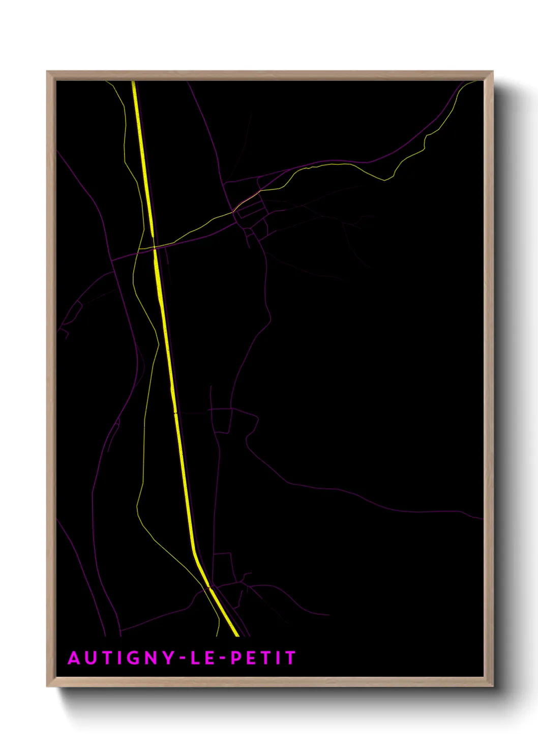 Une affiche de carte sur Autigny-le-Petit